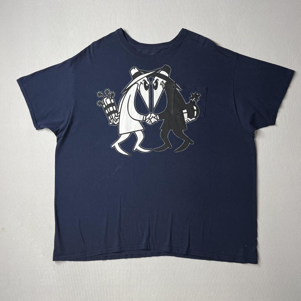 Spy Vs Spy Shirt Mens 3XL Blue Handshake Graphic Tee MAD Magazine Comic Cartoon